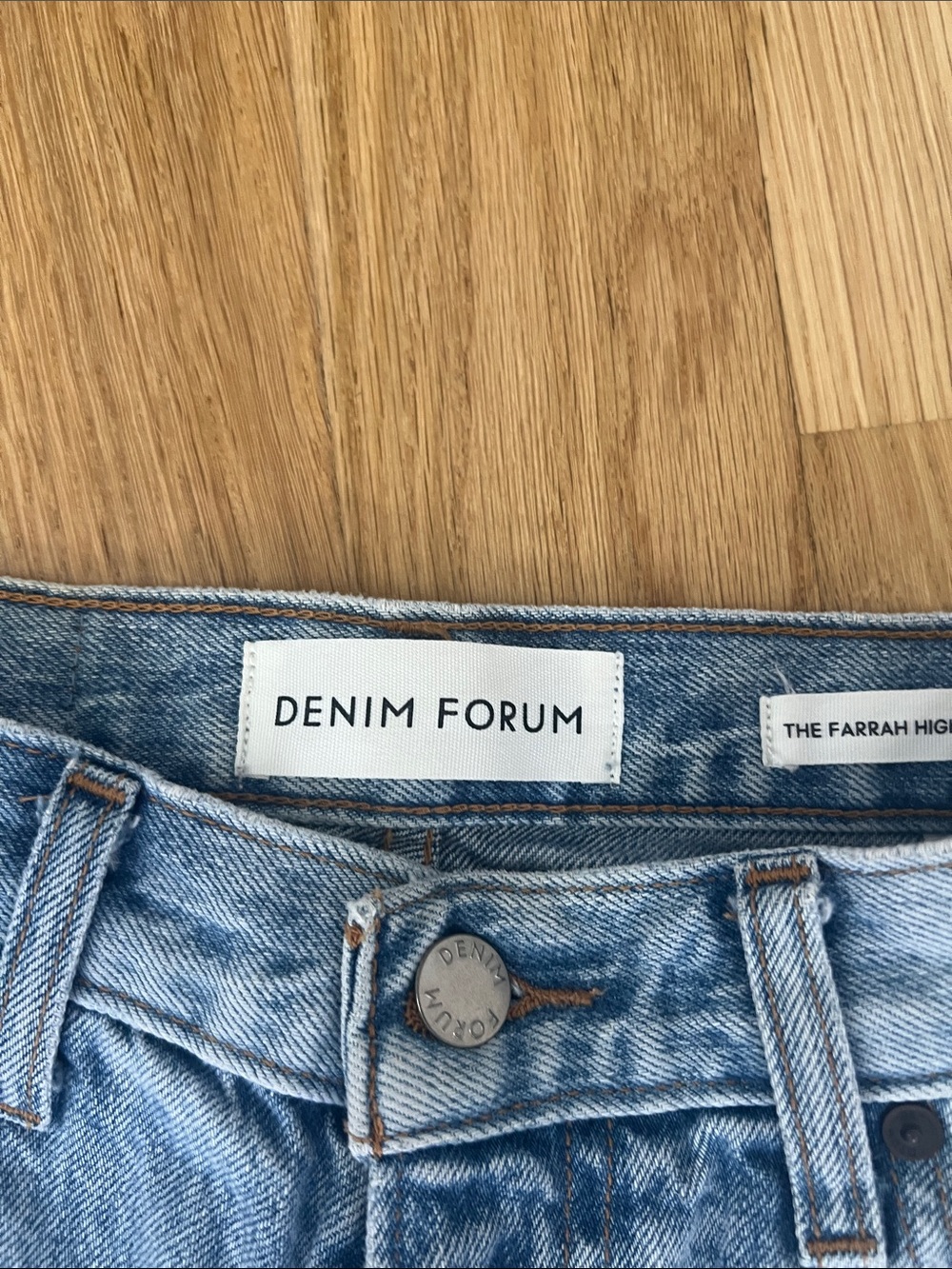 Denim Forum Farrah High Rise Wide Leg Jeans - Picture 6 of 9